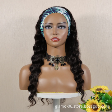 Wholesale price loose wave Headband Wig Human Hair For Black Women,Raw Virgin Human Hair Headband Wigs